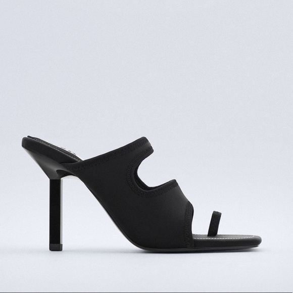 ZARA Heeled Neoprene Sandals - Picture 3 of 7